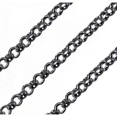 Quoins Ketting staal zwart Jasseron 2,3 mm 100 cm QK-ED