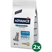 Advance cat sterilized turkey kattenvoer 2x 1,5 kg