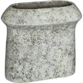 Ptmd Nimma Grey Cement Pot Wide Top Oval L (Grijs, 40x36x20cm)