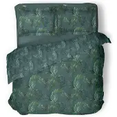 Linnick Dekbedovertrek katoen Moriko Leaf - green 240x200/220cm