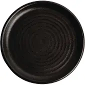 Olympia Canvas ronde borden met smalle rand zwart 18cm
