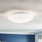 Argon Plafondlamp Gjovik, dimbaar, wit / opaal, Woon-/ Eetkamer, Glas, Modern, plafondlamp