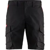 Blakläder Industrie short met stretch 14461832 | Zwart/Rood | Maat 64 - 7330509758625