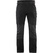 Blakläder Service werkbroek met 4-weg stretch 14221645 | Zwart/Rood | Maat 50 - 7330509735022