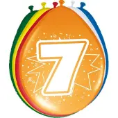 Folat 24x stuks Ballonnen versiering 7 jaar - Ballonnen