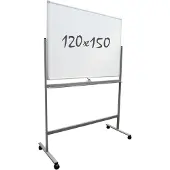 Ivol Whiteboard Verrijdbaar - Dubbelzijdig - Magnetisch - 120x150 cm