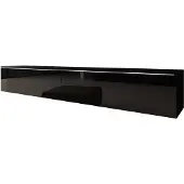 Meubella TV-Meubel Dixon - Zwart - 180 cm - tv kast - Led