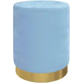 vidaXL Hocker met opbergruimte rond fluweel 31 x 37 cm lichtblauw