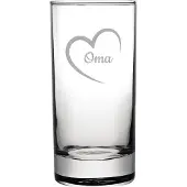 Fusion Gegraveerde longdrinkglas 28,5cl Oma met hartje