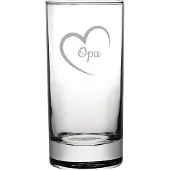 Fusion Gegraveerde longdrinkglas 28,5cl Opa met hartje