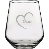 Pasabahce Gegraveerde Drinkglas 42,5cl Oom met hartje