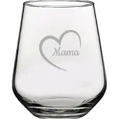Pasabahce Gegraveerde Drinkglas 42,5cl Mama met hartje