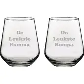Pasabahce Drinkglas gegraveerd - 42,5cl - De Leukste Bomma-De Leukste Bompa