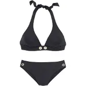 Vivance Triangelbikini met goudkleurige sierknopen | Maat C/DC/D