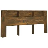 vidaXL Hoofdbordkast 220x18,5x104,5 cm gerookt eikenkleurig