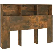 vidaXL Hoofdbordkast 140x19x103,5 cm gerookt eikenkleurig