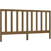 vidaXL Hoofdbord 206x4x100 cm massief grenenhout honingbruin
