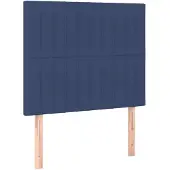 vidaXL Hoofdbord blauw 100x5x118/128 cm stof