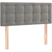 vidaXL Hoofdbord 100x5x78/88 cm fluweel lichtgrijs