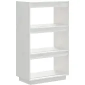 vidaXL Boekenkast/kamerscherm 60x35x103 cm massief grenenhout wit