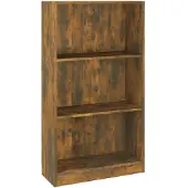 vidaXL Boekenkast 60x24x109 cm bewerkt hout gerookt eikenkleurig