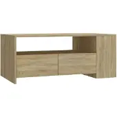 vidaXL Salontafel Sonoma-eik, 102x55x42 cm, houtvezel