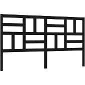 vidaXL Hoofdbord 206x4x104 cm massief grenenhout zwart