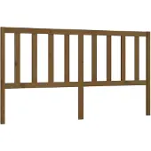 vidaXL Hoofdbord 206x4x100 cm massief grenenhout honingbruin