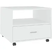 vidaXL Salontafel 55x55x40 cm bewerkt hout wit
