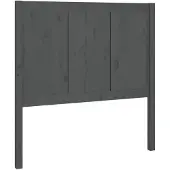 vidaXL Hoofdbord 95,5x4x100 cm massief grenenhout grijs