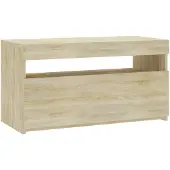 vidaXL TV-kast met LED-verlichting, Sonoma-eikenhout, 75x35x40 cm