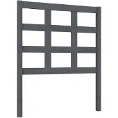 vidaXL Hoofdbord 80,5x4x100 cm massief grenenhout grijs