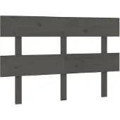 vidaXL Hoofdbord 124x3x81 cm massief grenenhout grijs