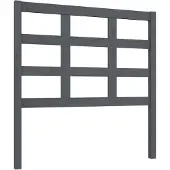 vidaXL Hoofdbord 95,5x4x100 cm massief grenenhout grijs