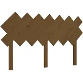 vidaXL Hoofdbord 151,5x3x81 cm massief grenenhout honingbruin