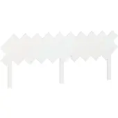 vidaXL Hoofdbord 196x3x80,5 cm massief grenenhout wit