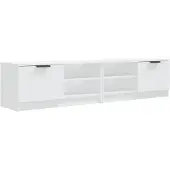 vidaXL Tv-meubels 2 st 80x35x36,5 cm bewerkt hout wit