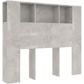 vidaXL Hoofdbordkast 120x18,5x102,5 cm betongrijs