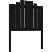 vidaXL Hoofdbord 81x4x110 cm massief grenenhout zwart
