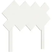 vidaXL Hoofdbord 92x3x81 cm massief grenenhout wit