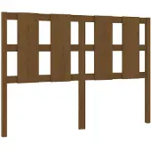 vidaXL Hoofdbord 140,5x4x100 cm massief grenenhout honingbruin