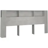 vidaXL Hoofdbordkast 220x18,5x104,5 cm betongrijs