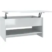 vidaXL Salontafel 80x50x40 cm bewerkt hout hoogglans wit