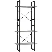 vidaXL Boekenkast 60x30x140 cm bewerkt hout grijs sonoma eikenkleurig