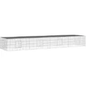 vidaXL Konijnenkooi met 4 panelen 433x109x54 cm gegalvaniseerd ijzer