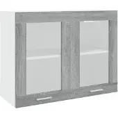 vidaXL Bovenkast Lyon 80x31x60 cm bewerkt hout grijs sonoma eikenkleurig