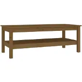 vidaXL Salontafel, honingbruin, 110x50x40 cm, massief grenenhout