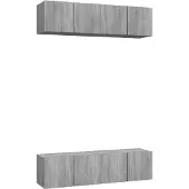 vidaXL Tv-meubelen 4 st 60x30x30 cm bewerkt hout grijs sonoma eiken