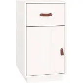 vidaXL Bureaukastje 40x50x75 cm massief grenenhout wit