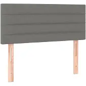 vidaXL Hoofdbord 100x5x78/88 cm stof donkergrijs